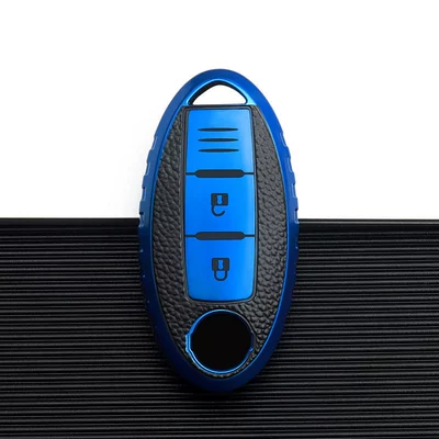 Suitable for Nissan Key Case Car key bag - nissan-d-smart-2-key-sapphire-blue-single-shell
