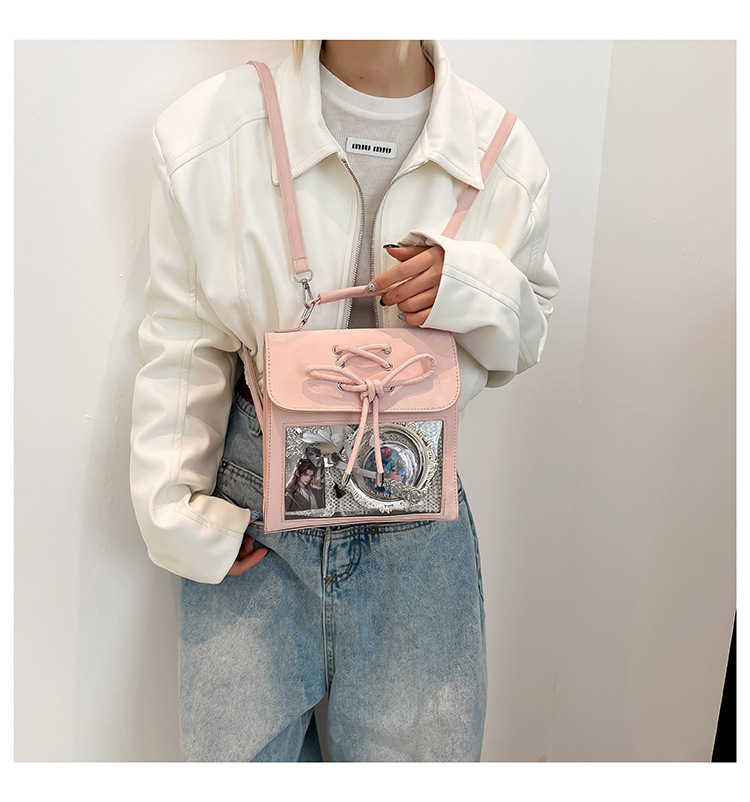 540g Weight Synthetic Leather Lining Material Sewing Thread Fashion Element Magnetic Buckle Closure Type Double Shoulder Straps Strap Type Functional Backpack Bags Type Casual, Daily Occasion Pu Leather Material Women's Backpack Backpack Color Block Pattern All Seasons Season Women's Gender Cute, Streetwear Style Square Shape Color Block Casual Daily Women's Backpack Functional Backpack 5