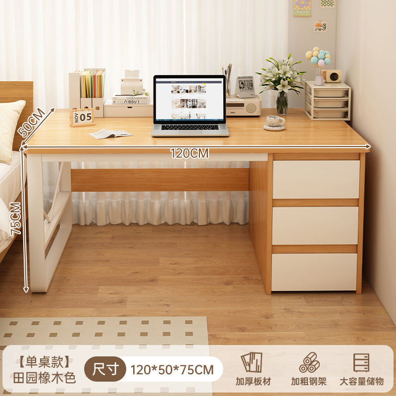 Escritorio de computadora personalizado dormitorio escritorio de escritorio estudiantil escritorio de escritura simple moderno con cajón escritorio de almacenamiento