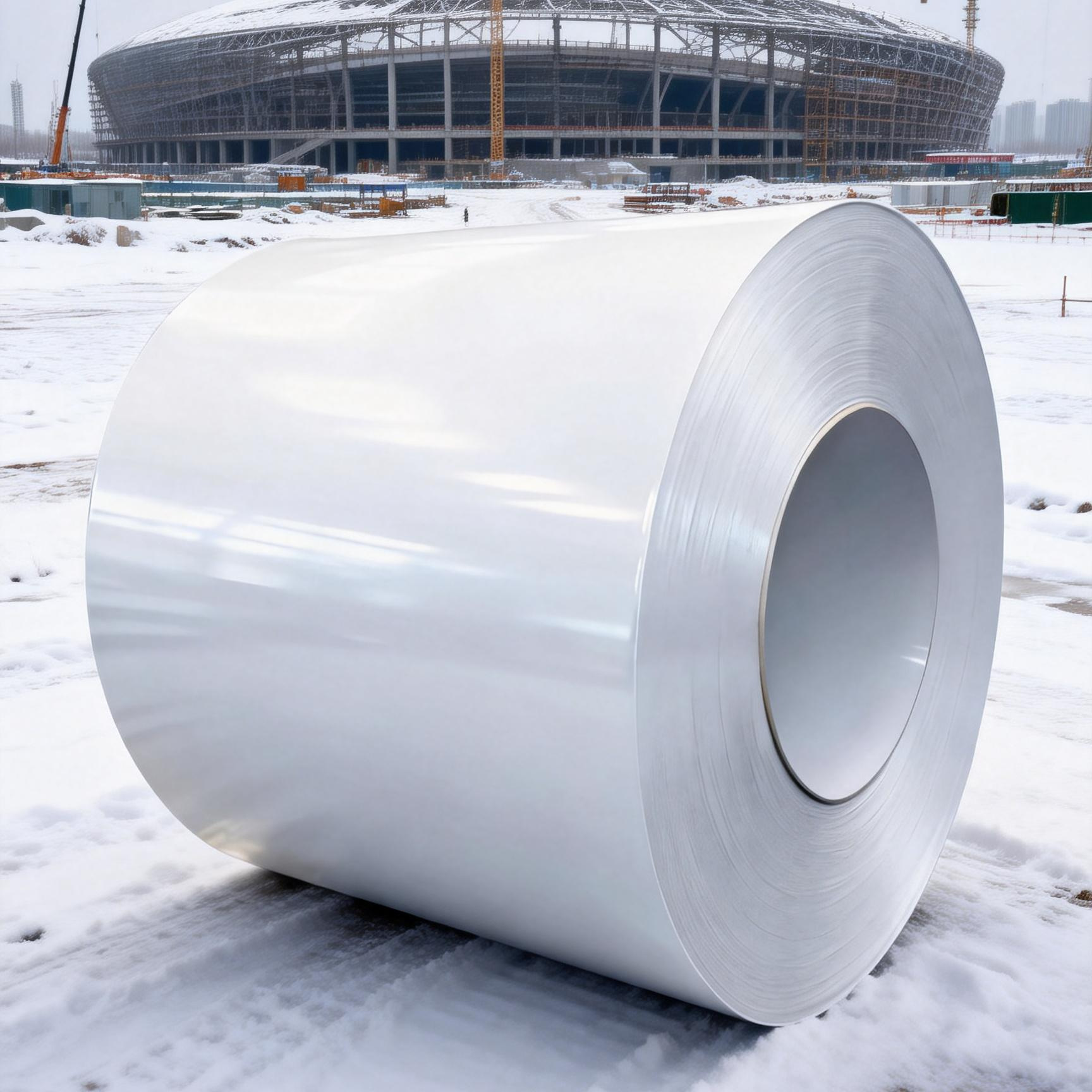 供应TDC51D+Z PE聚酯HDP高耐候SMP硅改PVDF氟碳彩涂卷宝钢白灰色