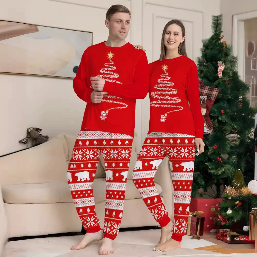 Рождественские пижамы, ebay, семейный стиль, европейский стиль