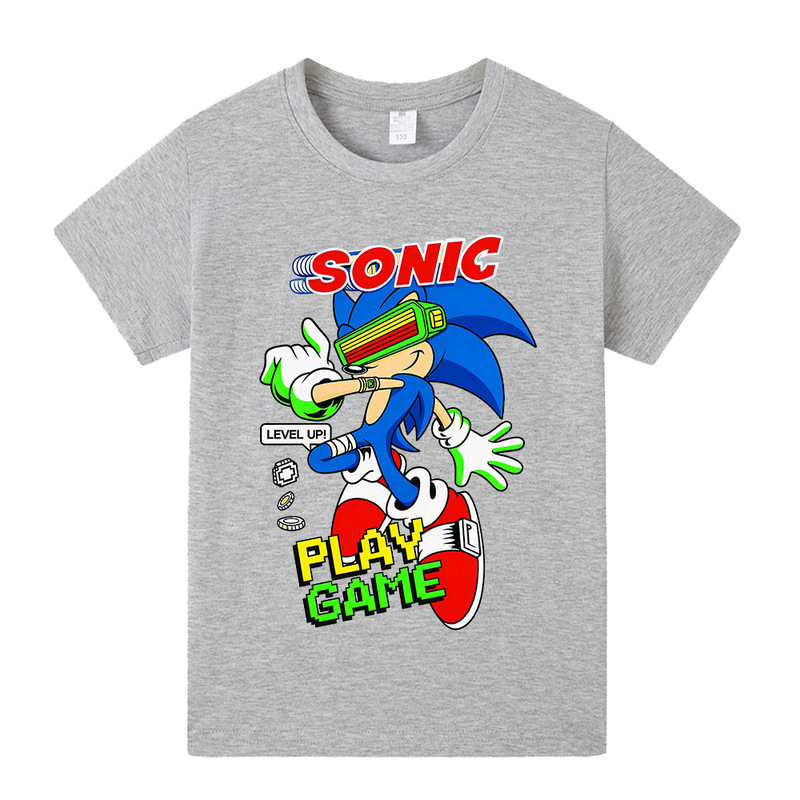 Sonic the Hedgehog/Sonic Printed Children's Short-Sleeved T-Shirt Top A1349