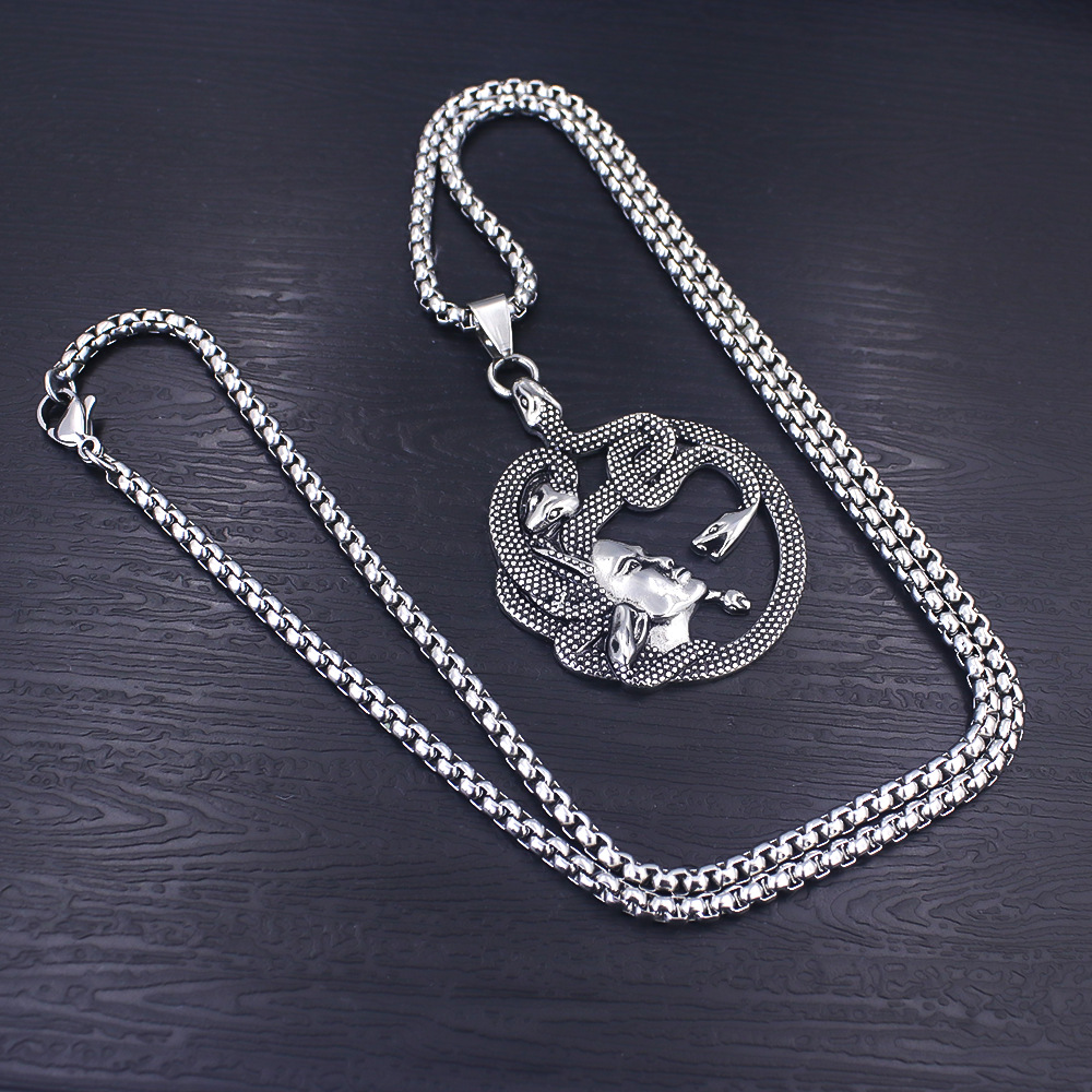 Edelstahl Totenkopf Kreuzkette Für Damen Und Herren_voghion.com