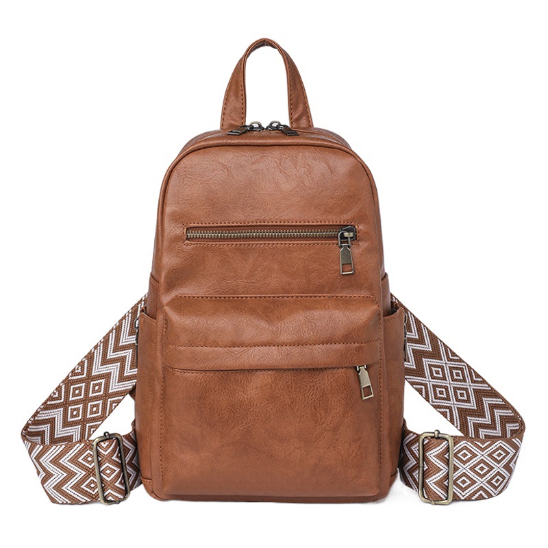 Bolso transfronterizo de las Mujeres Nuevo europeo y americano retro color sólido mochila niñas ligero bolsa de viaje casual para las mujeres