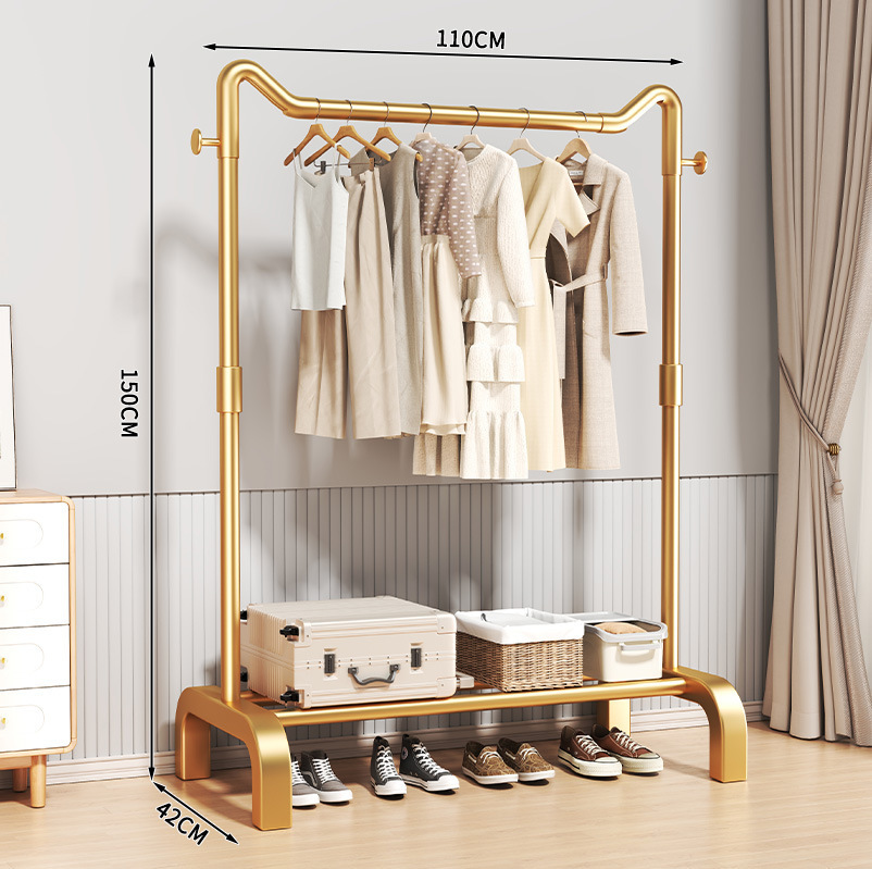 Tendedero piso a techo dormitorio doméstico colgar ropa plegable dormitorio interior simple almacenamiento móvil secado al sol perchero