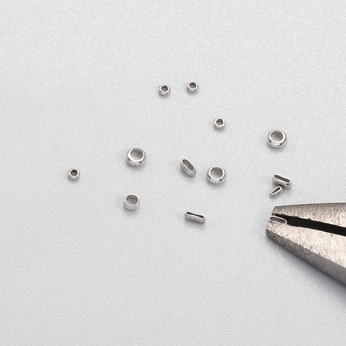 Stainless steel vacuum gold-plated collapsible annealing positioning beads DIY necklace and bracelet titanium steel bead end fixing beads