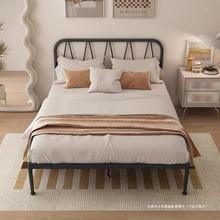 床铁艺床双人床1.5米1.8米现代简约铁床出租屋公寓单人双人床床架