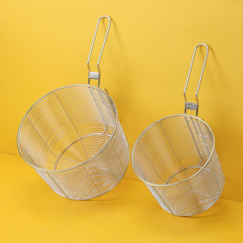 Корзина для жарки Корзина из нержавеющей стали 304 для картофеля фри, корзина для жарки в закусочной, масляная кастрюля, острая кастрюля, рамка для жарки оден, большой размер.