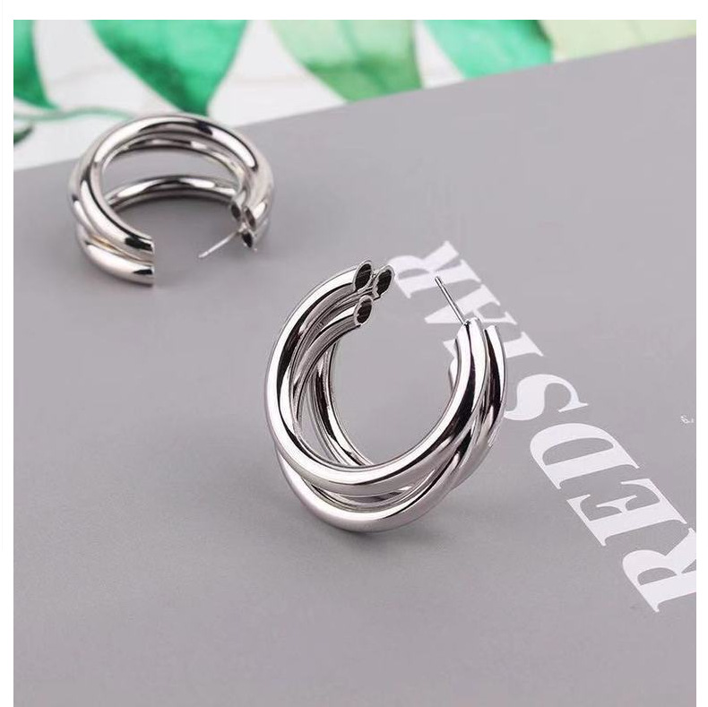 1 Pair Fashion Geometric Plating Stainless Steel Ear Studs display picture 2