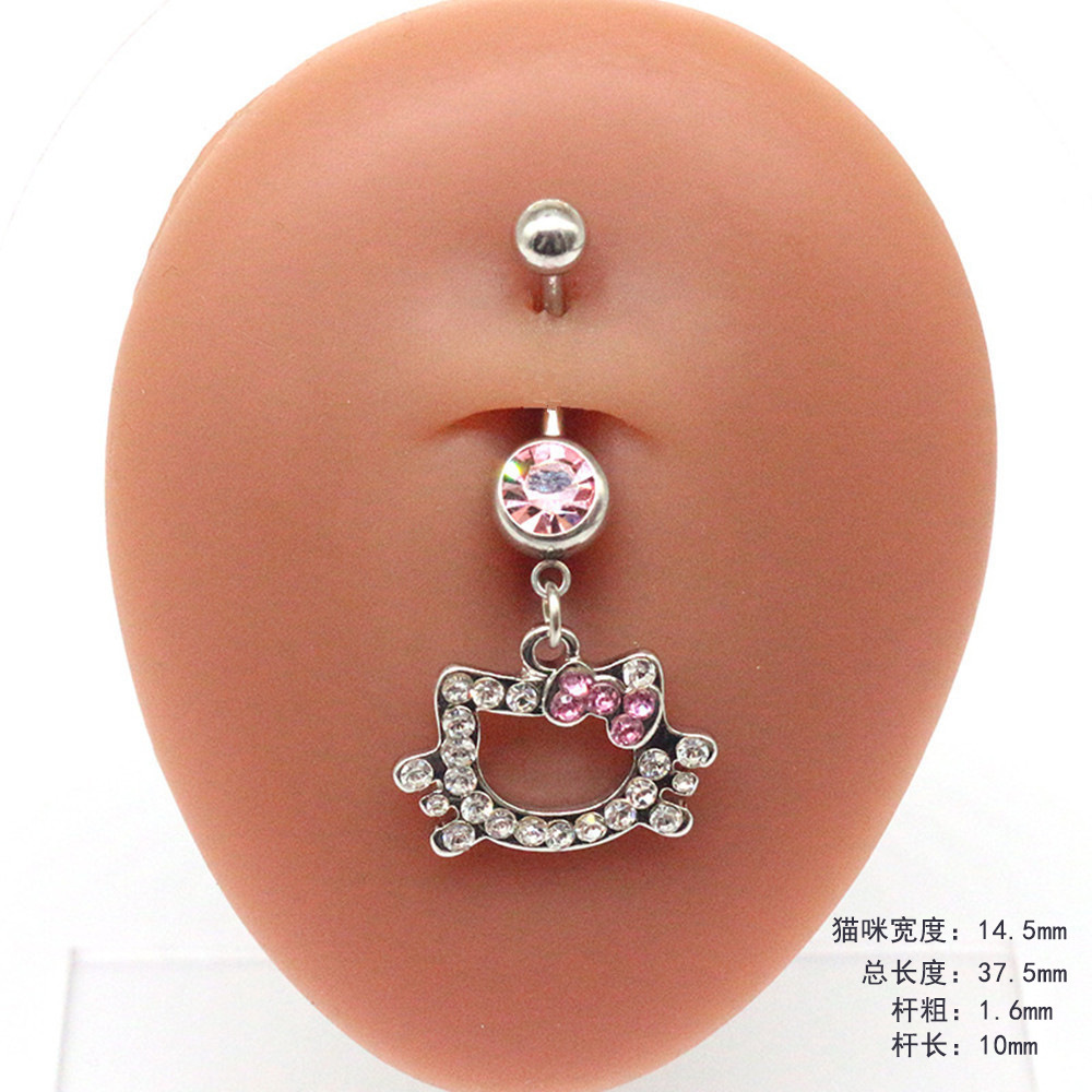 Diamond belly button piercing, wholesale, Amazon