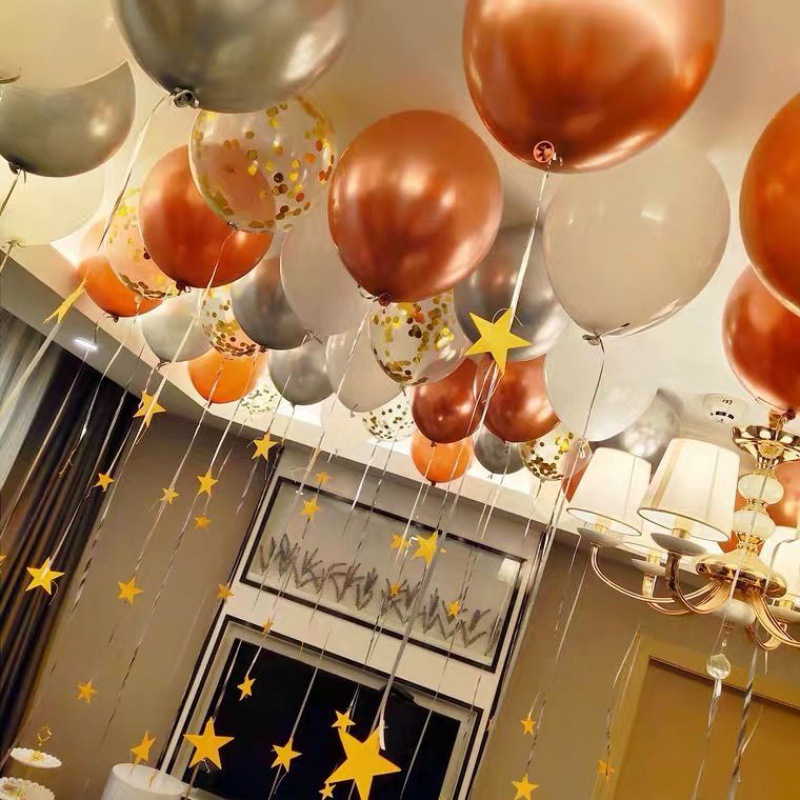 Valentine's Day Ceiling Floating Balloons Confession Surprise Romantic Arrangement Decorative Balloon Roof Anniversary Hotel Atmosphere