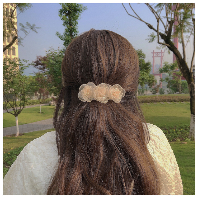 Kamelie Super Fee Sommer Neue Blume Rückseite des Kopfes Top Clip Wenig Duft Stil High-End Nische Haar Zubehör Für_voghion.com