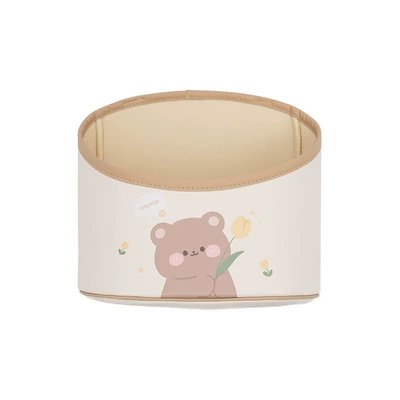 Car storage bag/box Can Leather Printed Car - tulip-bear-bag-251117cm