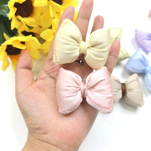 DIY Bow Accessories: Fabric-Crafted, Cotton-Padded Bow Components—Satin Pillow Bows for Clothing & Hair Decorations