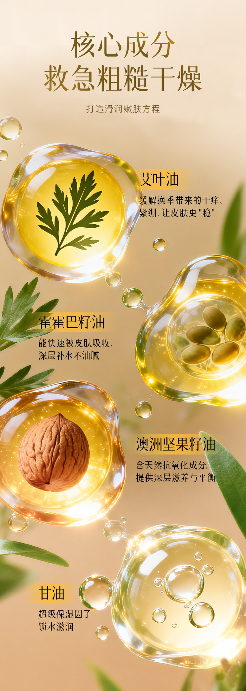 Aikangning Mugwort Body Lotion 300g Moisturizing Hydrating Skin Care in use