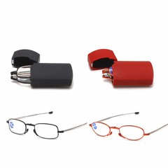 ファッション折り畳みアンテナ老眼鏡とライターケースブルーレイ防止金属伸縮脚男女老人老眼鏡
