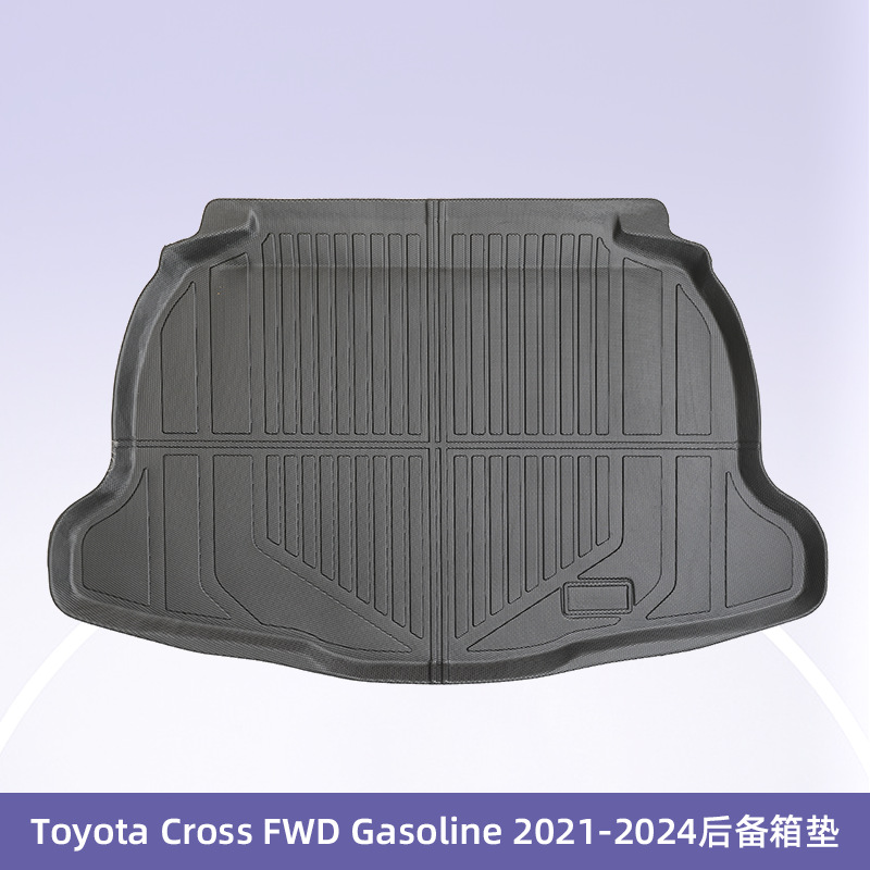 Es adecuado para Toyota Cross FWD combustible de timón derecho 2021 - 2024 3D todo el tiempo TPE almohadilla de pie