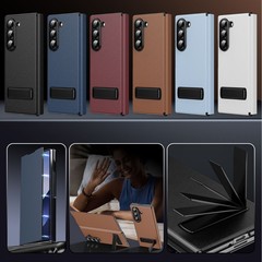 クロスボーダー適用サムスンZFOLD7高品質一体フラップスタンド革カバーZFOLD3/4/5/6折りたたみシェル
