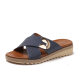 Slippers Women's Summer Wear New Southeast Asian Cross-border Bohemian Fashion Metal Non-slip Wedge Beach Sandals