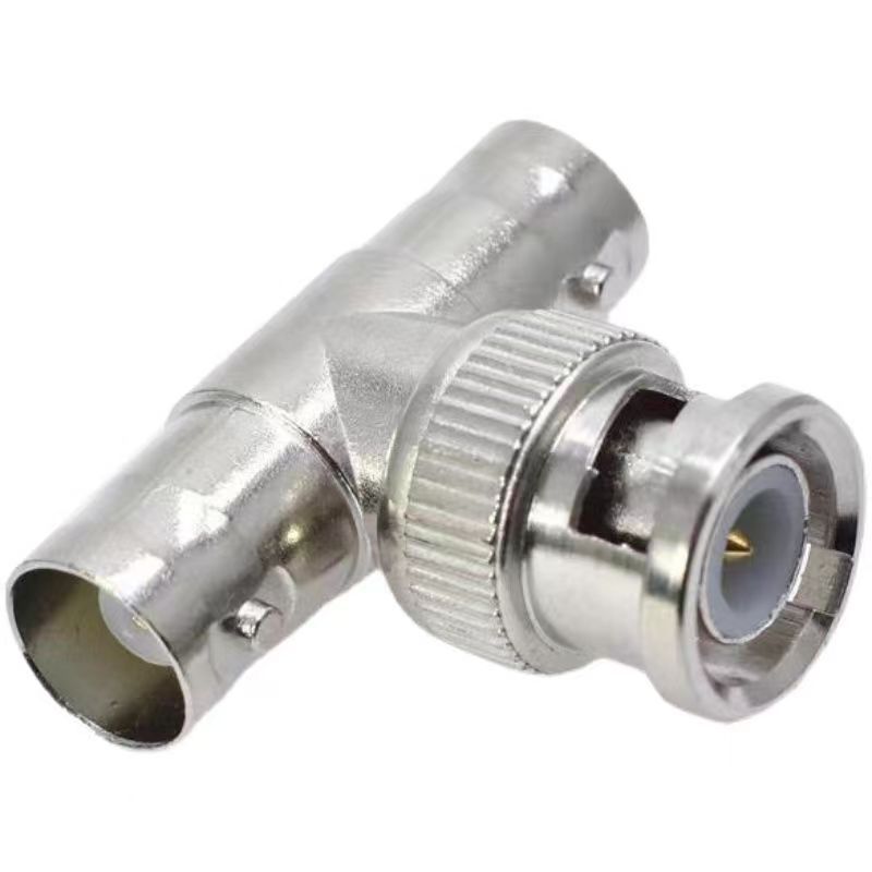 BNC一公分二母监控金属三通头