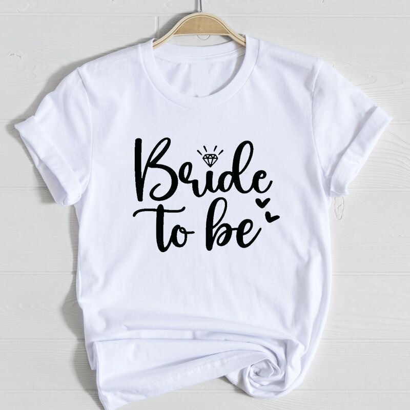 Bride to Be Bachelorette Party Shower Hen Party Women's T-Shirt Top Cotton Bride to Be Bachelorette Party Shower Hen Party Women's T-Shirt Top Cotton