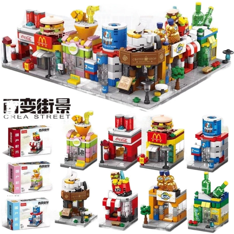 LEGO CREA STREET: магазин Coca-Cola, конструктор для мальчиков и девочек, 103 детали, подарок на день рождения