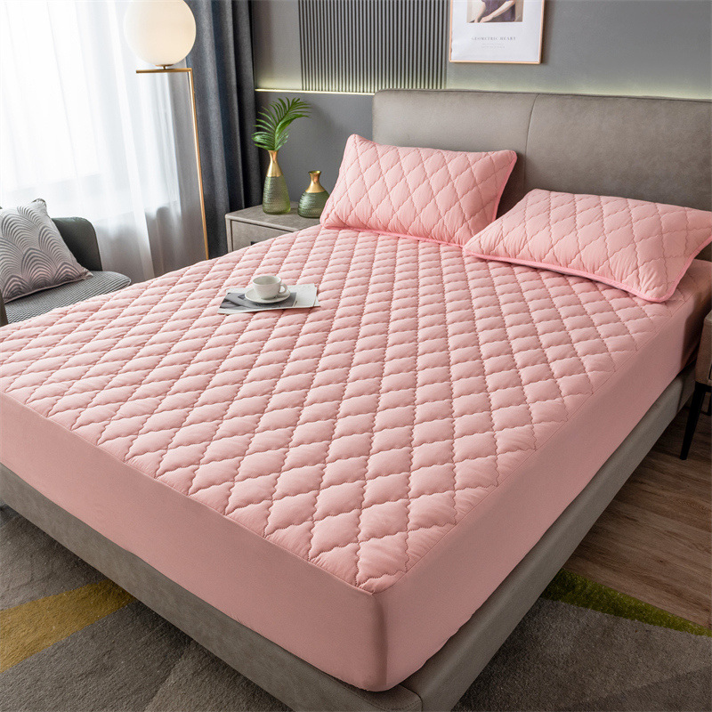 Protector de colchón impermeable con relleno de algodón, de una sola pieza gruesa, cubrecama con barrera contra orina, protector de colchón para Amazon, disponible con envío directo.