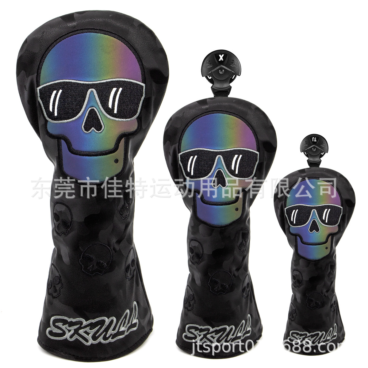 Cráneo cubierta del Club de Golf conjunto completo varilla de hierro N ° 1 calle pequeña pierna de pollo varilla de madera putter tapa protectora cubierta fábrica