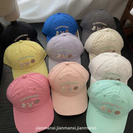 薄款su干小狗拼色韩版韩国透气减龄可爱显脸小遮阳棒球帽鸭舌帽