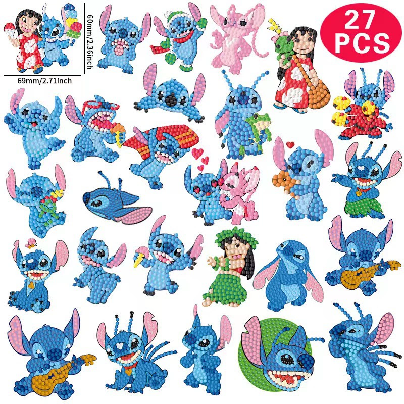 5D детский набор для алмазной мозаики sticker DIY, повседневные животные дизайны, разные размеры (наклейка и стразы)