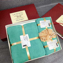 厂家毛巾浴巾礼盒套装柔软吸水四件套公司伴手礼广告礼品定制批发