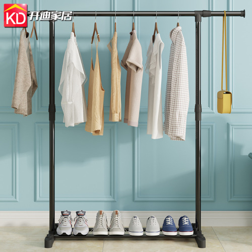 Kaidi floor-standing clothesline simple double pole telescopic lifting and moving clothesline factory clothes rack hanger reinforced 