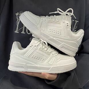 Xu Ling 2025Ins Style Versatile Lightweight Trendyy White Shoes Men's Shoes Niche Couple Casual Sports Skateboard Shoes Women