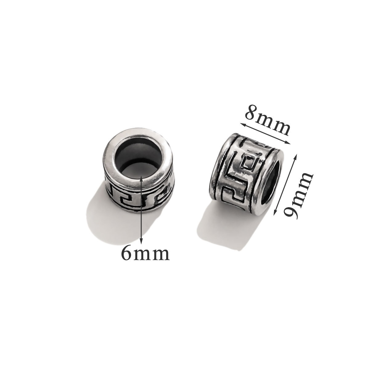 Acero inoxidable retrógrado retrogrado seis palabras de la palabra verdadera cuerda tejida a mano DIY cuentas de acero de titanio joyas de cuentas de pulsera