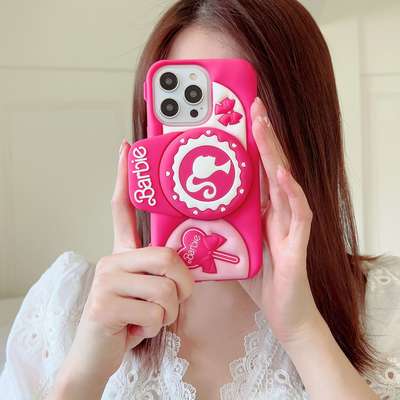 Stand Barbie for iPhone15pro silicone 12pro max Apple 11 women's cute 14p phone case