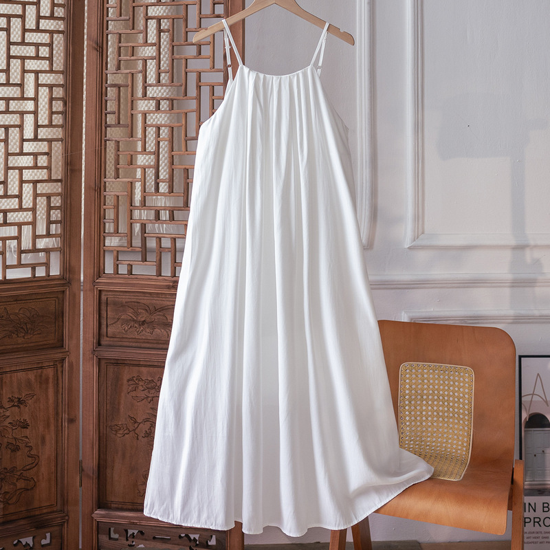 Special Offer Holiday Beach Dress, Loose Pleated Backless Mid-Length Spaghetti Strap Dress, Women's Flared Skirt Special Offer Holiday Beach Dress, Loose Pleated Backless Mid-Length Spaghetti Strap Dress, Women's Flared Skirt