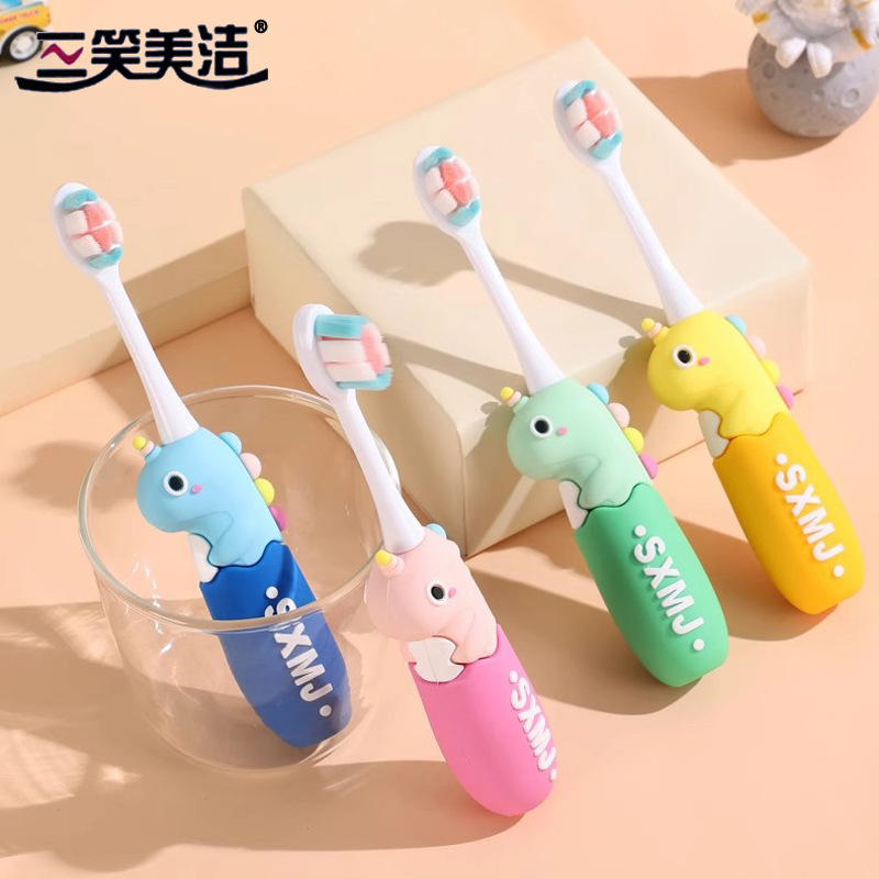 Sanxiao Meijie Children's Toothbrush Baby Soft Hair Baby Children's Cute Cartoon Soft Hair Toothbrush Free Shipping
