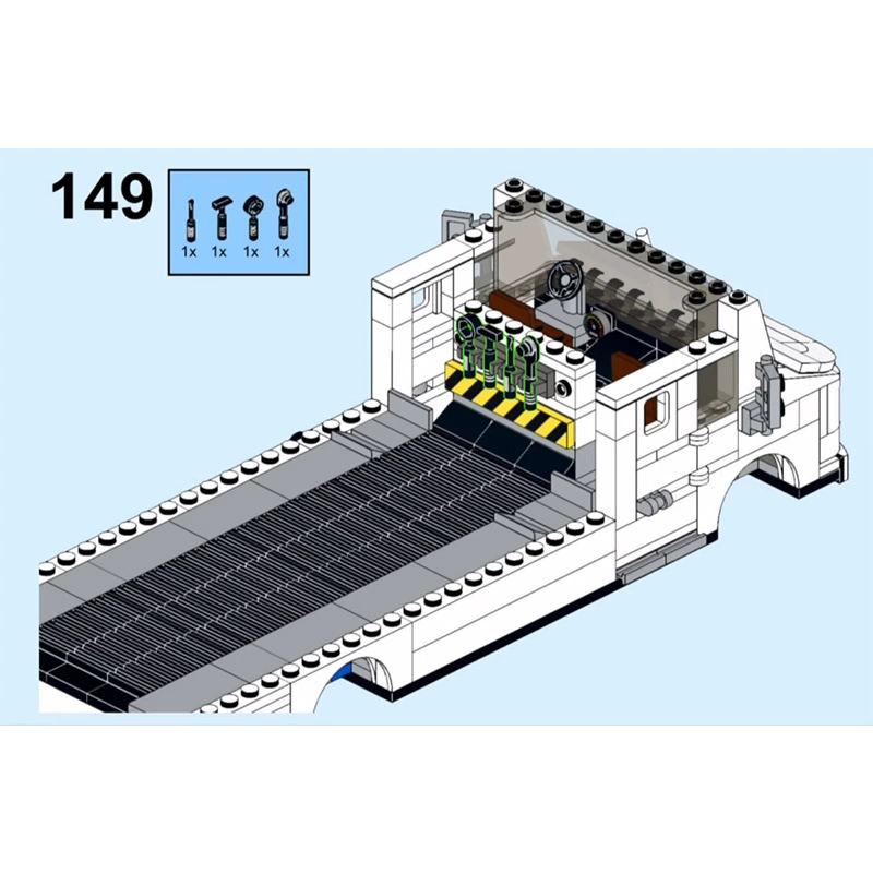 Совместимо с конструктивными блоками Lego MOC, Назад в будущее: Транспортер адаптирован для хранения автомобиля 70317