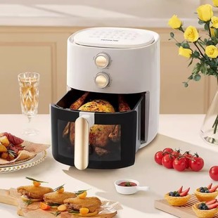 Joyoung Air Fryer Household 6-Liter Large-Capacity Visual Fully Automatic No-Turning No-Turning Knob Temperature Control