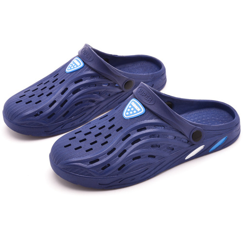 Men's Beach Sandals, Dual-Purpose Driving Slides, Soft Sole Men's Sandals with Head Cover, Summer Hole Shoes, Street Vendor Shoes, Dropshipping One Piece