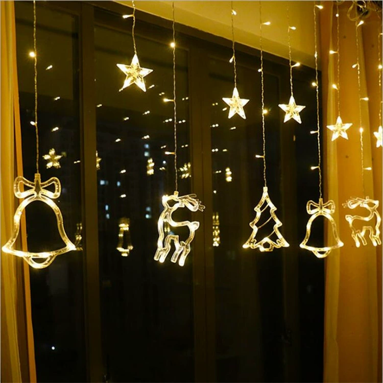 LED-гирлянды Christmas, декоративный набор оленей, 220В, тёплый белый или мультицвет
