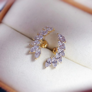 A generation of hair s925 silver ladies earrings Wings Horse Eye diamond simple elegant earrings diamond earrings accessories