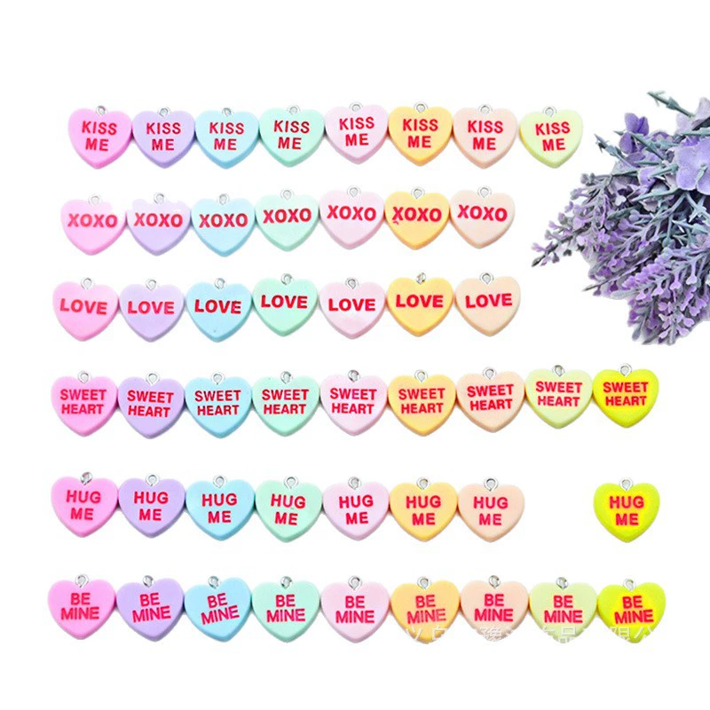 Кроссборд DIY аксессуары цветной смола английские буквы любовь BEMINE HUGME LOVE сережки-подвеска в форме сердца