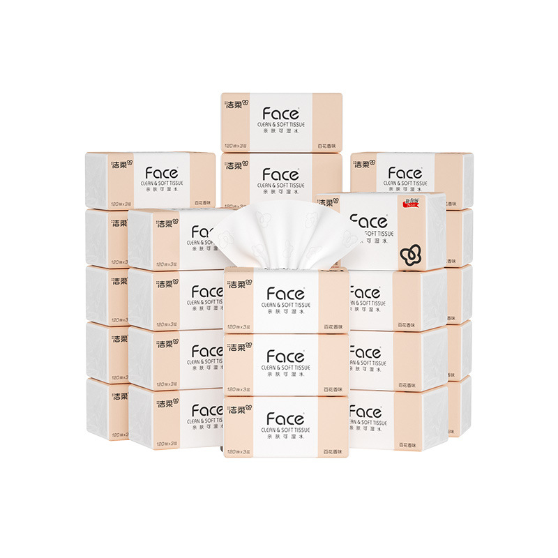 Cleansing soft Face tissue flower fragrance toilet paper 3 layers 27 packs napkin full box Family Pack affordable wholesale