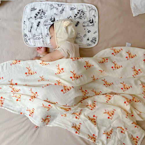 A类竹棉	新生儿抱被 包单新生婴儿纱布巾盖毯 包被婴儿初生儿秋天