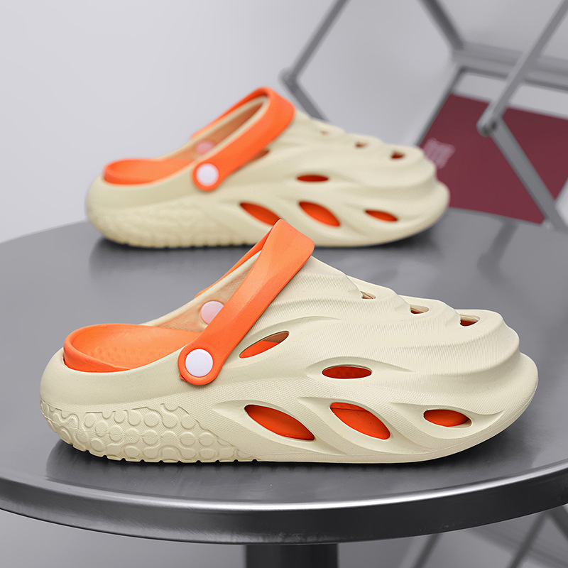 Baotou zapatillas frías de verano pareja de moda de tamaño grande red red red agujero zapatos nuevos zapatos de playa EVA de piso grueso image 10