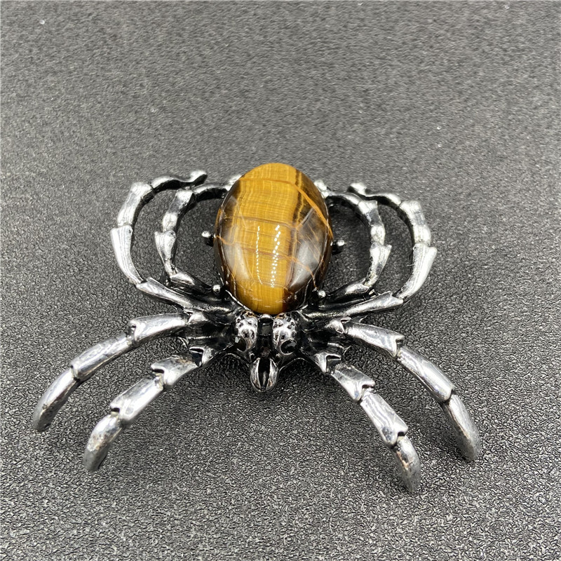 Gem Inlaid Spider Multicolor Pendant Brooch Dual-purpose Necklace Brooch Diy Accessories display picture 4