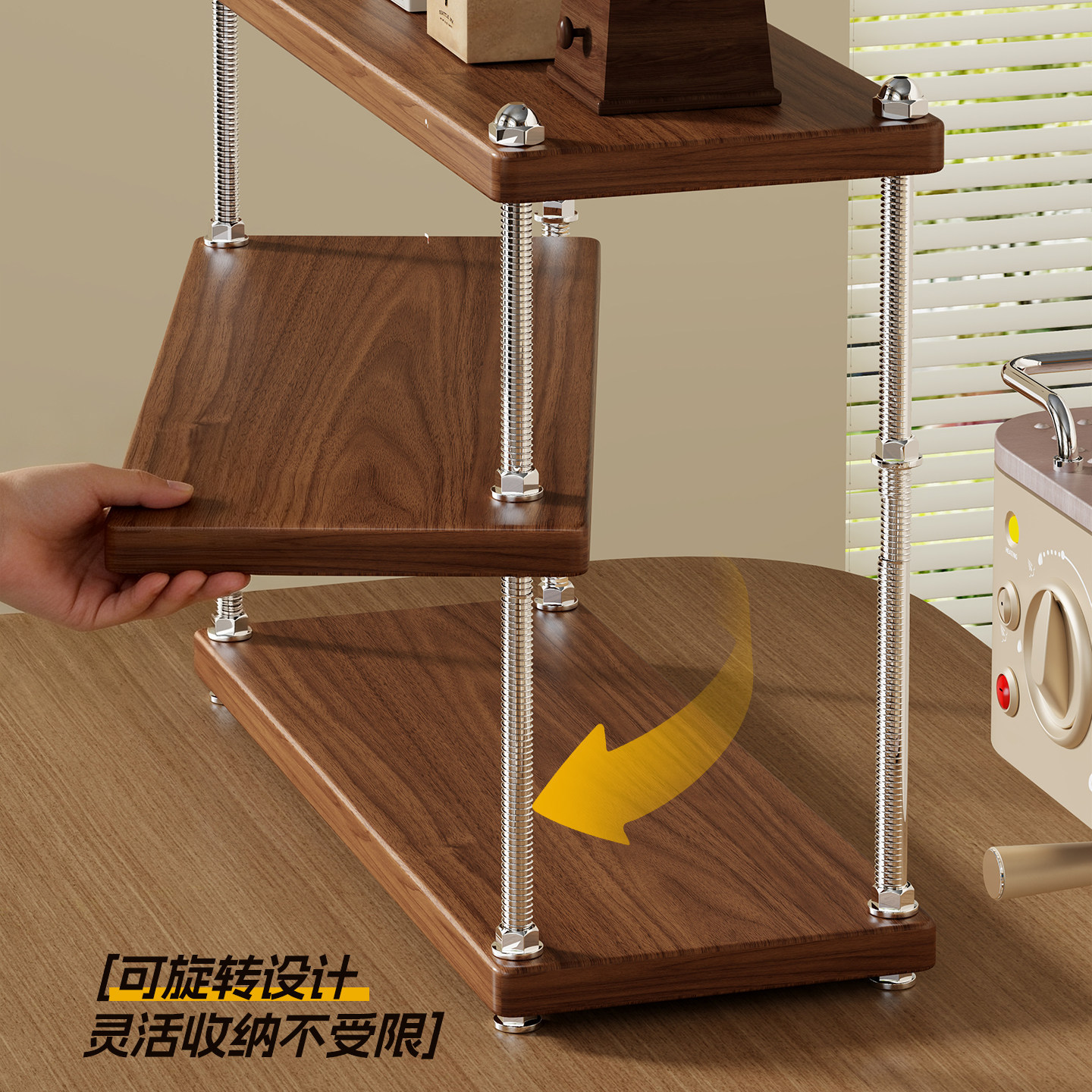 Organizador de Tazas de Escritorio Multicapa Ajustable para Mesa