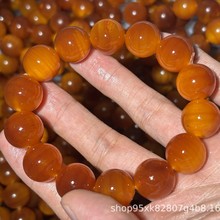 东北松明子木手串男长白山北沉香琥珀木全透光血龙木佛珠原木批发