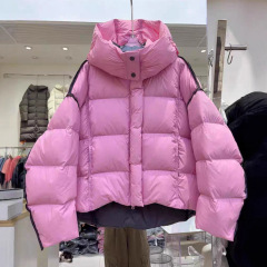 泡芙短款羽绒服女2025年冬季新款连帽面包服宽松巨好看的厚外套爆